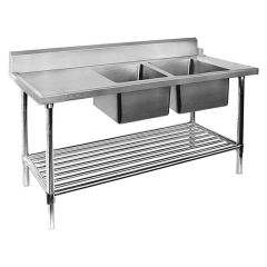 2NDs: Modular System Right Inlet Double Sink Dishwasher Bench DSBD7-1800R/A-NSW1791