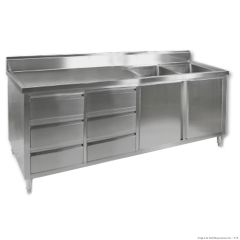 2NDs: Modular System KITCHEN TIDY CABINET WITH DOUBLE RIGHT SINKS DSC-2100R-H-QLD156