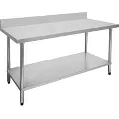 2NDs: Modular System Economic 304 Grade Stainless Steel Table with splashback 1200-6-WBB-QLD135