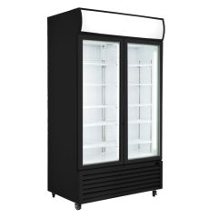 2NDs: Thermaster Colourbond Upright Beverage Fridge 2 Doors Black LG-1000BP-NSW1861